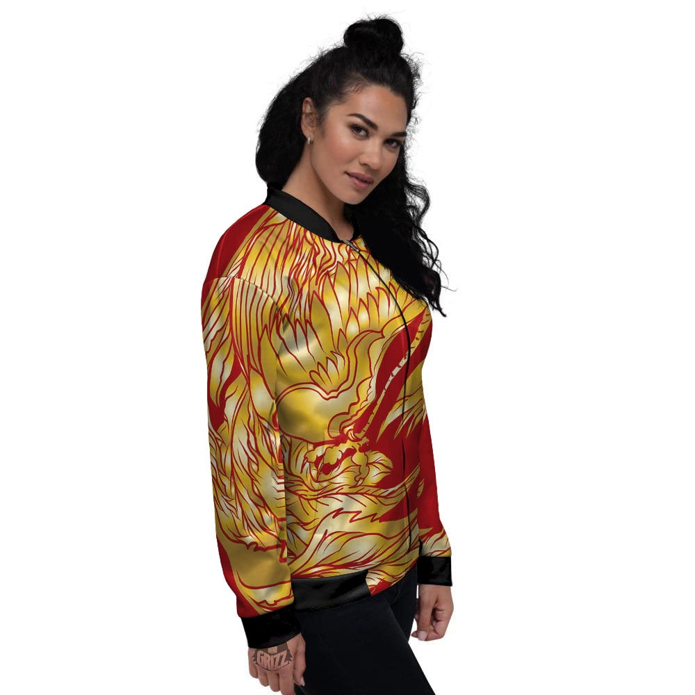 Phoenix Japanese Print Women's Bomber Jacket-grizzshop