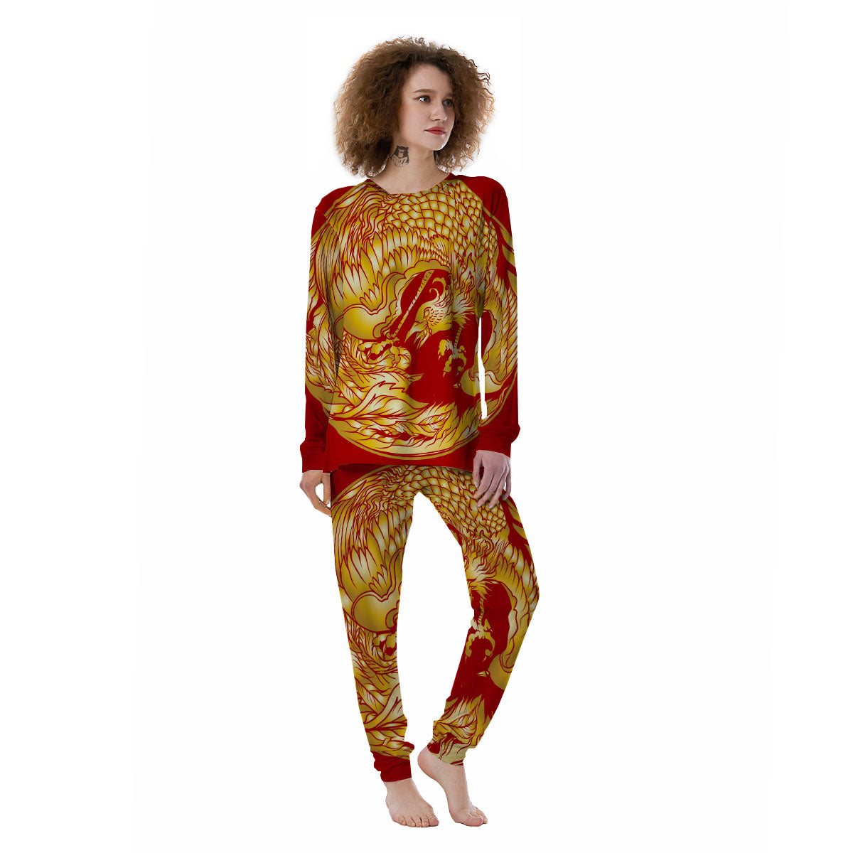 Phoenix Japanese Print Women's Pajamas-grizzshop