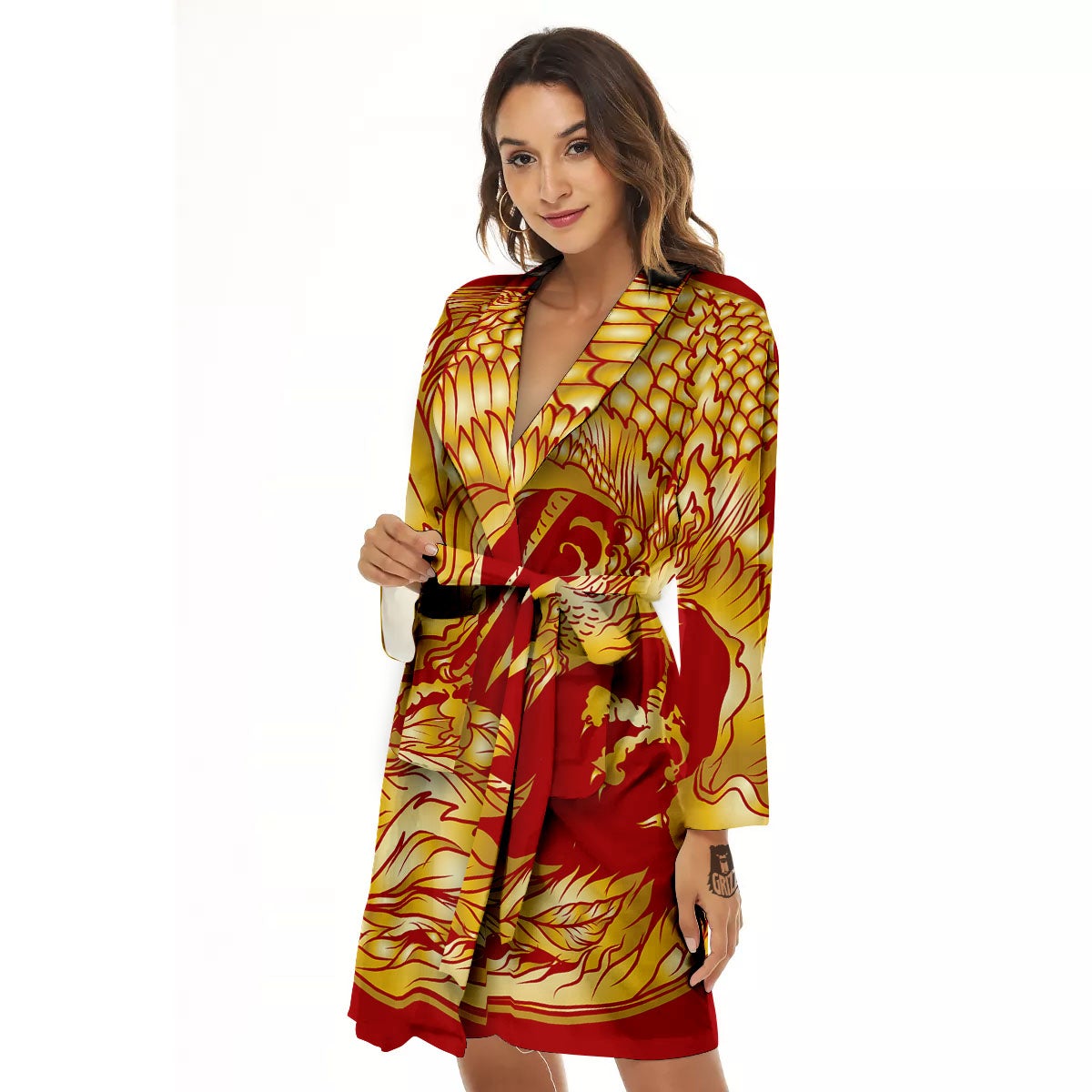 Phoenix Japanese Print Women's Robe-grizzshop