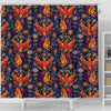 Phoenix Pattern Print Bathroom Shower Curtain-grizzshop