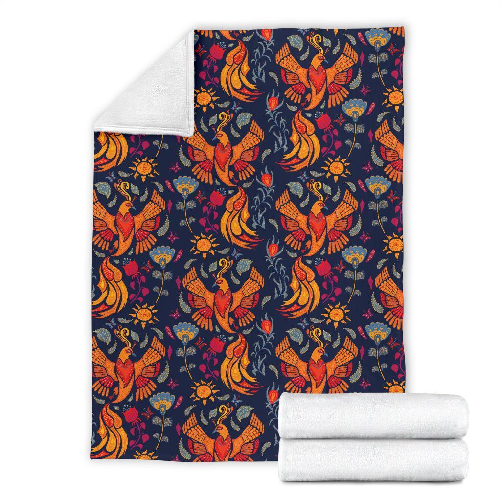 Phoenix Pattern Print Blanket-grizzshop