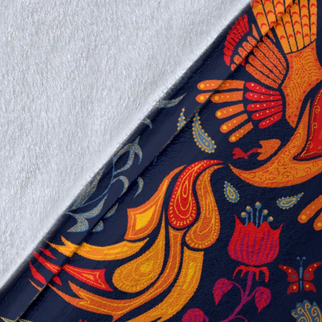 Phoenix Pattern Print Blanket-grizzshop