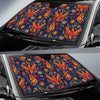 Phoenix Pattern Print Car Sun Shade-grizzshop