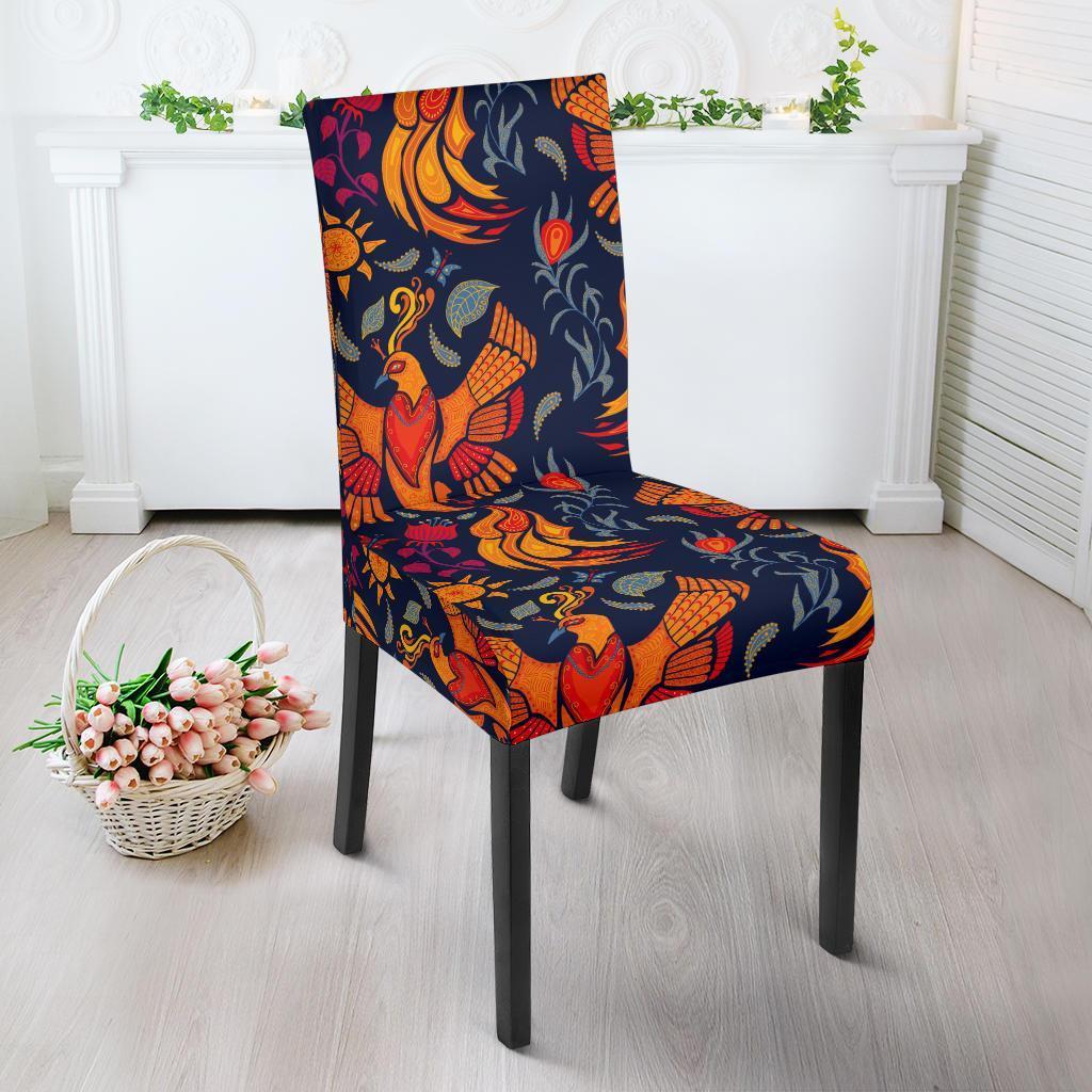 Phoenix Pattern Print Chair Cover-grizzshop