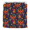 Phoenix Pattern Print Duvet Cover Bedding Set-grizzshop