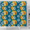 Phoenix Pattern Print Floral Bathroom Shower Curtain-grizzshop