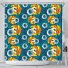 Phoenix Pattern Print Floral Bathroom Shower Curtain-grizzshop