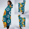 Phoenix Pattern Print Floral Hooded Blanket-grizzshop