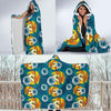 Phoenix Pattern Print Floral Hooded Blanket-grizzshop