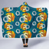 Phoenix Pattern Print Floral Hooded Blanket-grizzshop