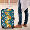 Phoenix Pattern Print Floral Luggage Cover Protector-grizzshop