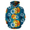 Phoenix Pattern Print Floral Men Women Pullover Hoodie-grizzshop