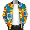 Phoenix Pattern Print Floral Men's Bomber Jacket-grizzshop