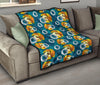 Phoenix Pattern Print Floral Quilt-grizzshop