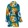 Phoenix Pattern Print Floral Women Long Robe-grizzshop