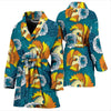 Phoenix Pattern Print Floral Women Long Robe-grizzshop