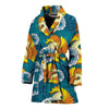 Phoenix Pattern Print Floral Women Long Robe-grizzshop