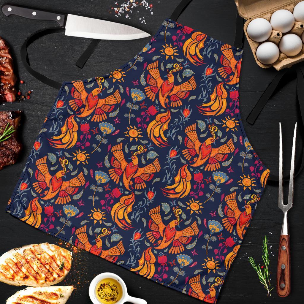 Phoenix Pattern Print Men's Apron-grizzshop