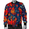 Phoenix Pattern Print Men's Bomber Jacket-grizzshop