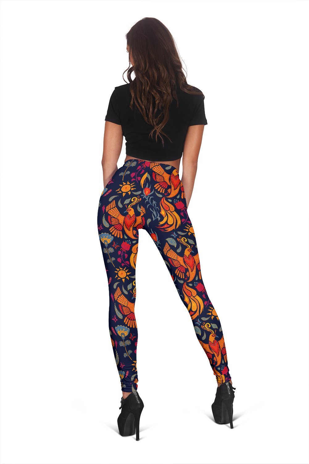 Phoenix Pattern Print Women Leggings-grizzshop