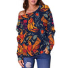 Load image into Gallery viewer, Phoenix Pattern Print Women Off Shoulder Sweatshirt-grizzshop