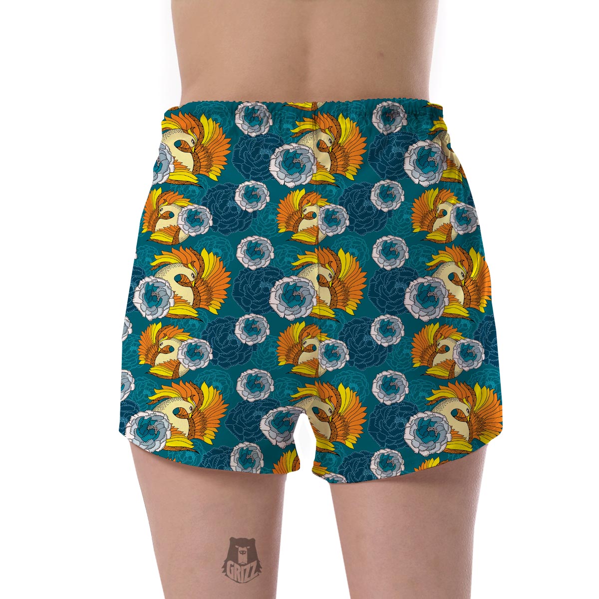 Phoenix Pattern Print Women's Shorts-grizzshop