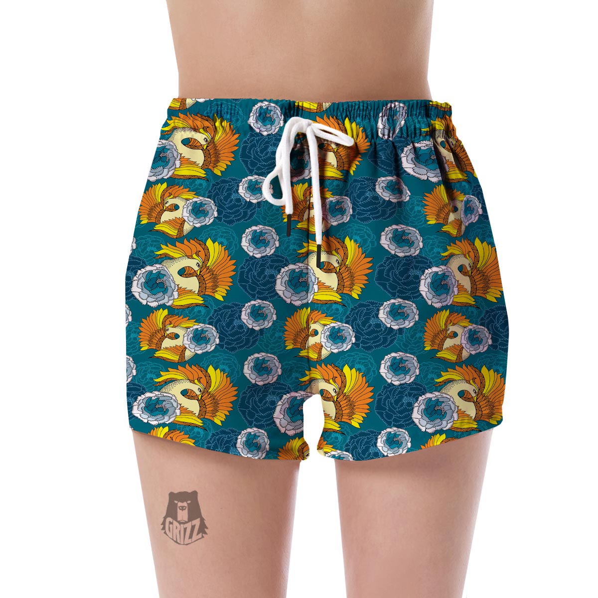 Phoenix Pattern Print Women's Shorts-grizzshop