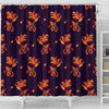 Phoenix Print Pattern Bathroom Shower Curtain-grizzshop