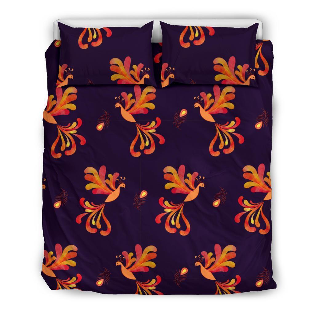 Phoenix Print Pattern Duvet Cover Bedding Set-grizzshop