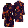 Phoenix Print Pattern Men Long Robe-grizzshop