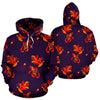 Phoenix Print Pattern Men Women Pullover Hoodie-grizzshop