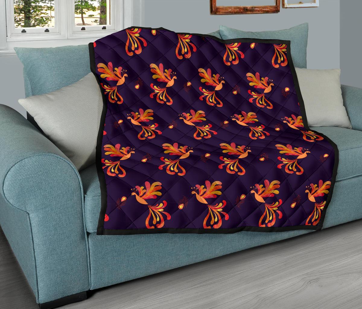 Phoenix Print Pattern Quilt-grizzshop