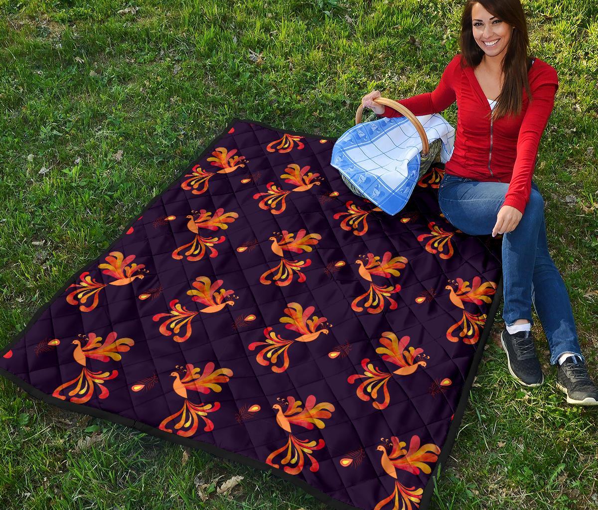 Phoenix Print Pattern Quilt-grizzshop