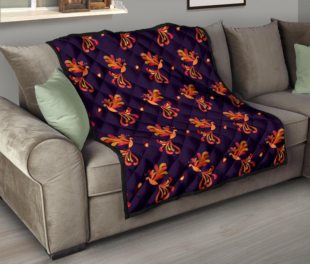 Phoenix Print Pattern Quilt-grizzshop