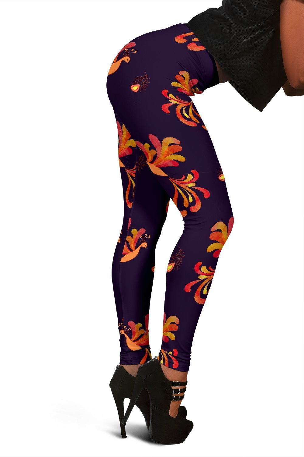 Phoenix Print Pattern Women Leggings-grizzshop