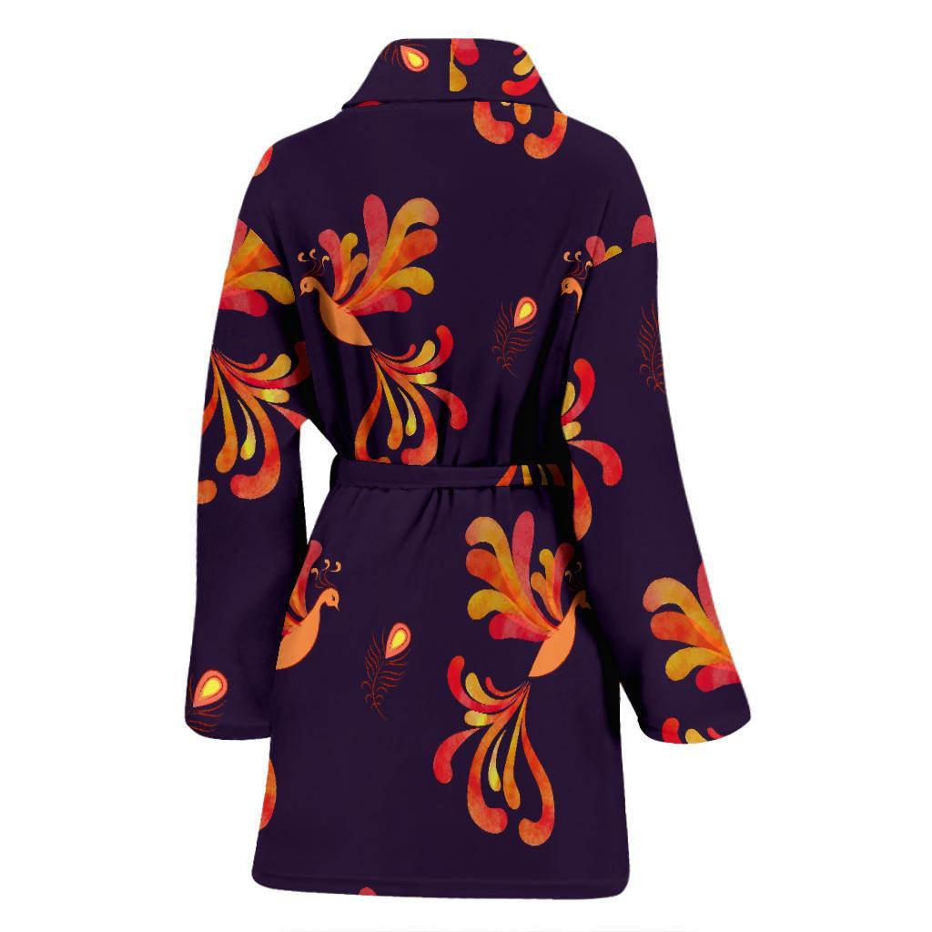 Phoenix Print Pattern Women Long Robe-grizzshop