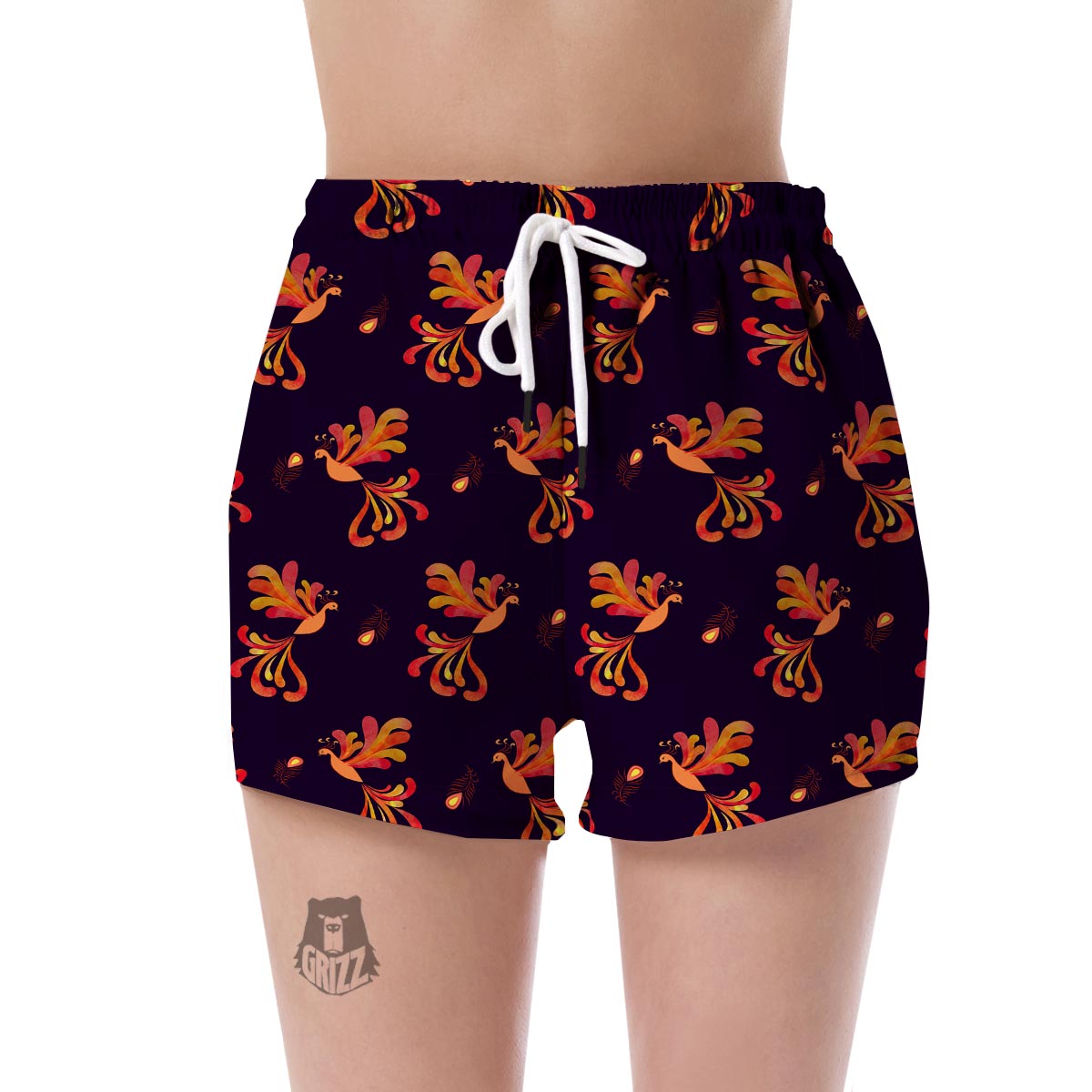 Phoenix Print Pattern Women's Shorts-grizzshop