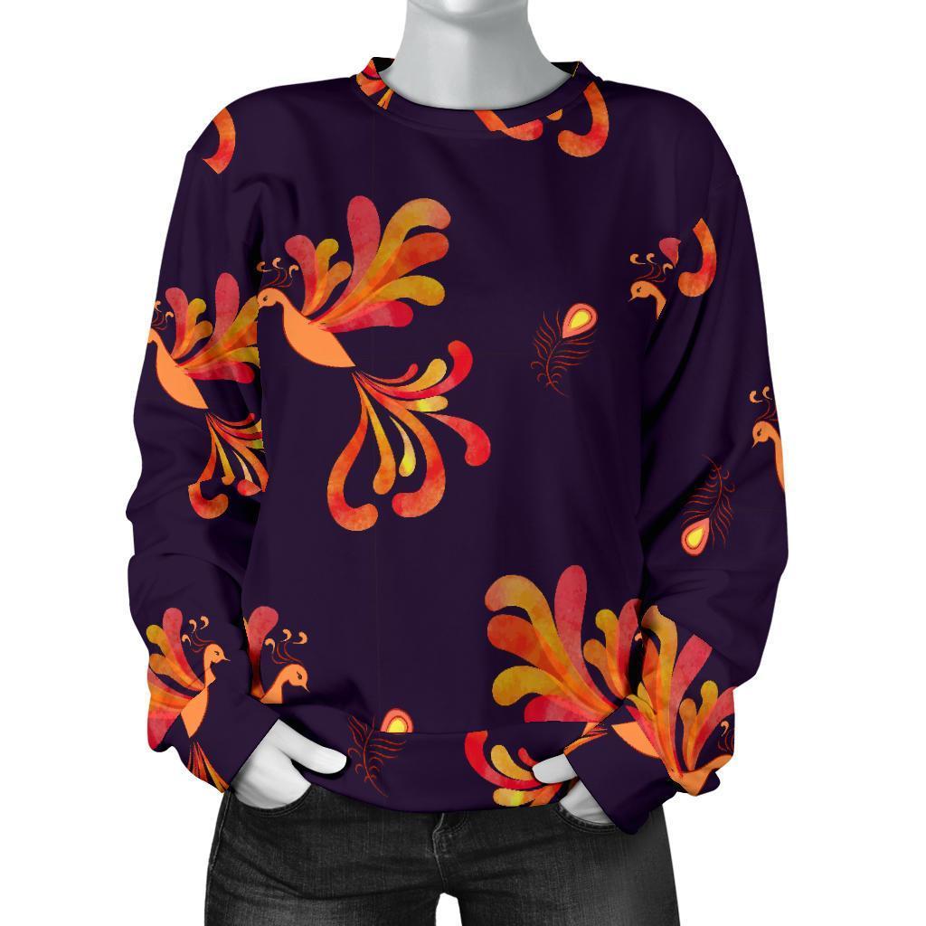 Phoenix Print Pattern Women's Sweatshirt-grizzshop