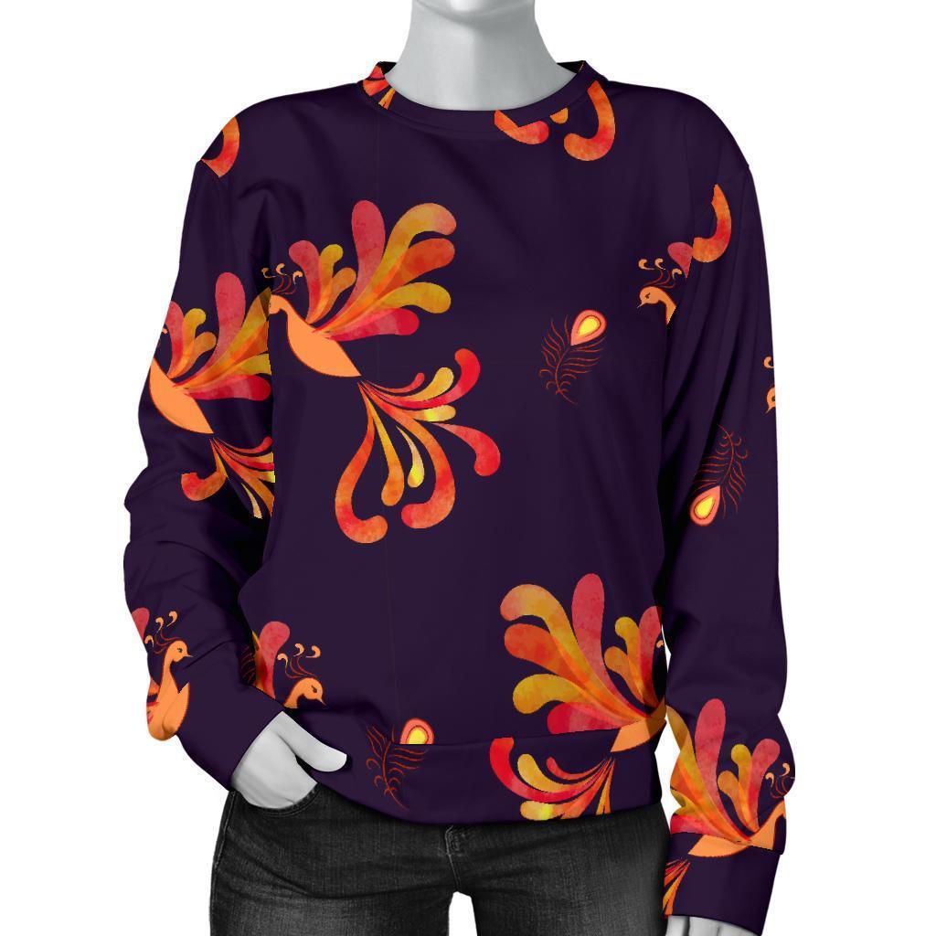 Phoenix Print Pattern Women's Sweatshirt-grizzshop