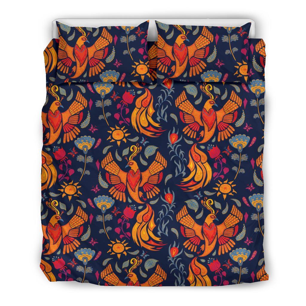Phoenix Pattern Print Duvet Cover Bedding Set-grizzshop