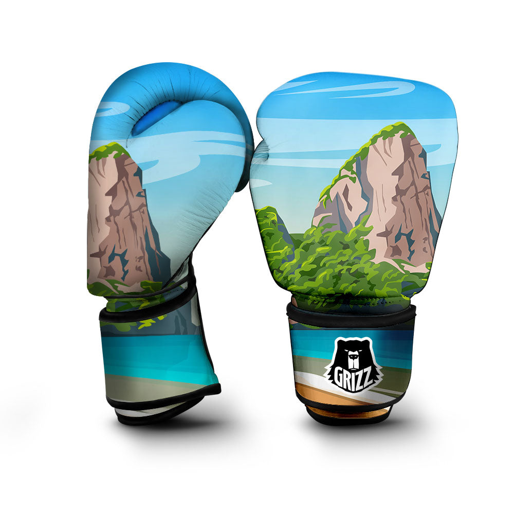 Phuket Thailand Cartoon Print Boxing Gloves-grizzshop