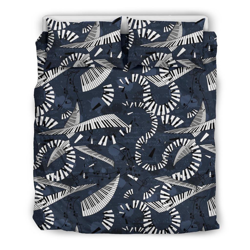 Piano Black Pattern Print Duvet Cover Bedding Set-grizzshop