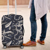 Piano Black Pattern Print Luggage Cover Protector-grizzshop