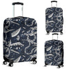 Piano Black Pattern Print Luggage Cover Protector-grizzshop