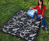 Piano Black Pattern Print Quilt-grizzshop