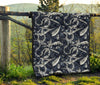 Piano Black Pattern Print Quilt-grizzshop