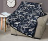 Piano Black Pattern Print Quilt-grizzshop