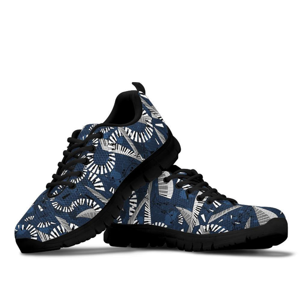 Piano Black Pattern Print Sneaker Shoes For Men Women-grizzshop