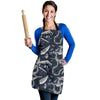 Piano Black Pattern Print Women's Apron-grizzshop