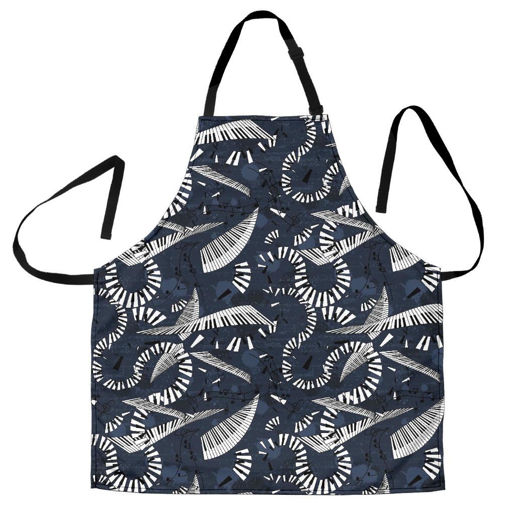 Piano Black Pattern Print Women's Apron-grizzshop